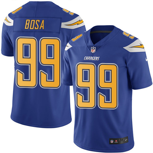 Men's Limited Joey Bosa Nike Jersey Electric Blue - #99 Rush NFL Los Angeles Chargers